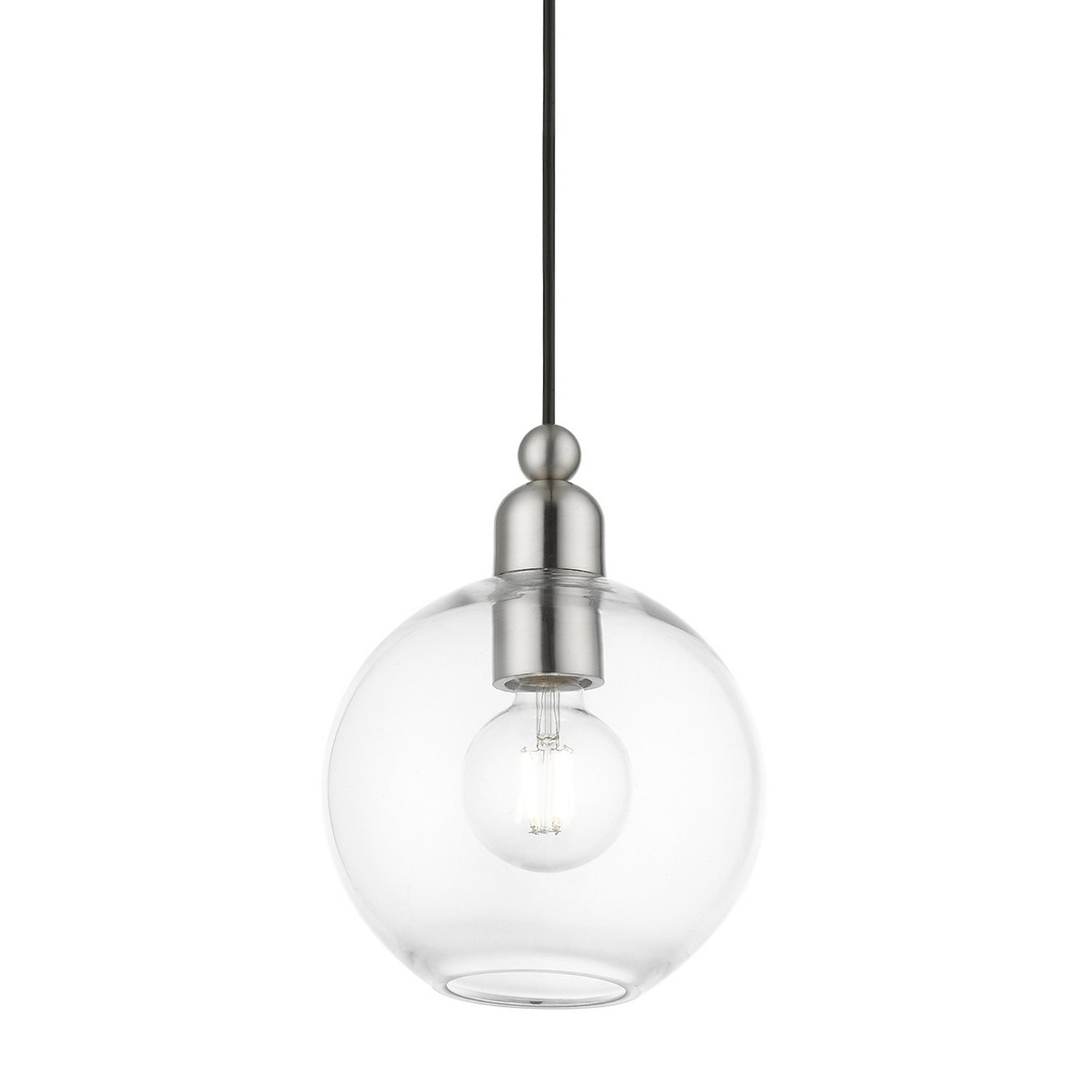 Livex Lighting - 48972-91 - One Light Pendant - Downtown - Brushed Nickel