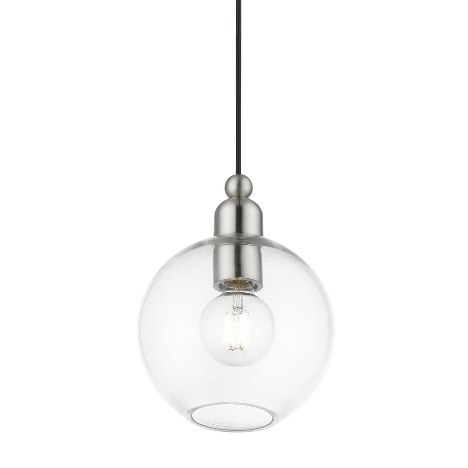 Livex Lighting - 48972-91 - One Light Pendant - Downtown - Brushed Nickel