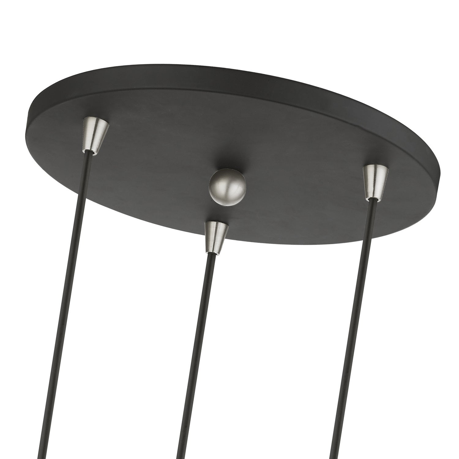 Livex Lighting - 48973-04 - Three Light Pendant - Downtown - Black w/Brushed Nickel
