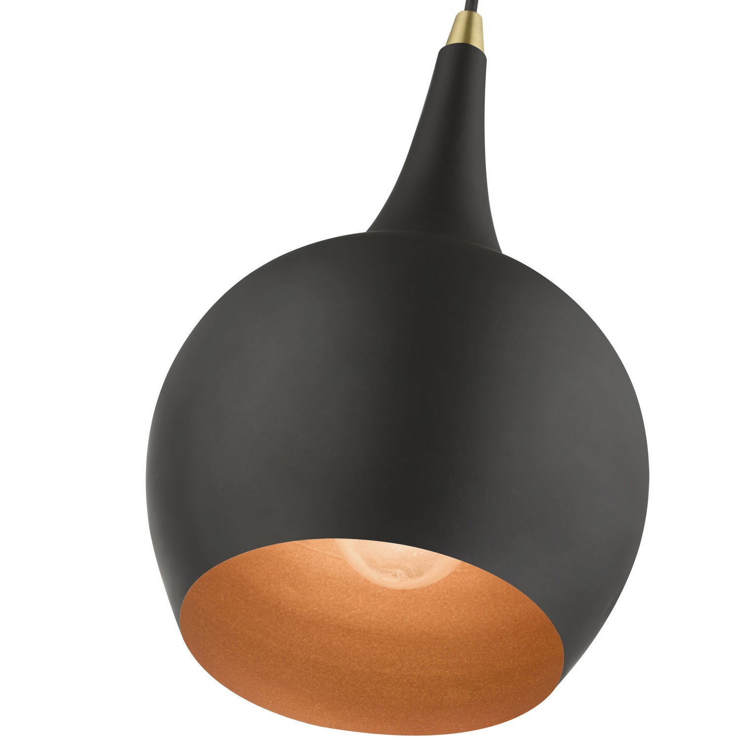 Livex Lighting - 49016-04 - One Light Mini Pendant - Andes - Black w/Antique Brass
