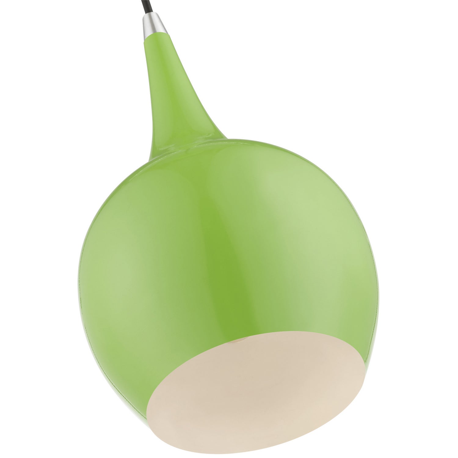 Livex Lighting - 49016-78 - One Light Mini Pendant - Andes - Shiny Apple Green w/Polished Chrome
