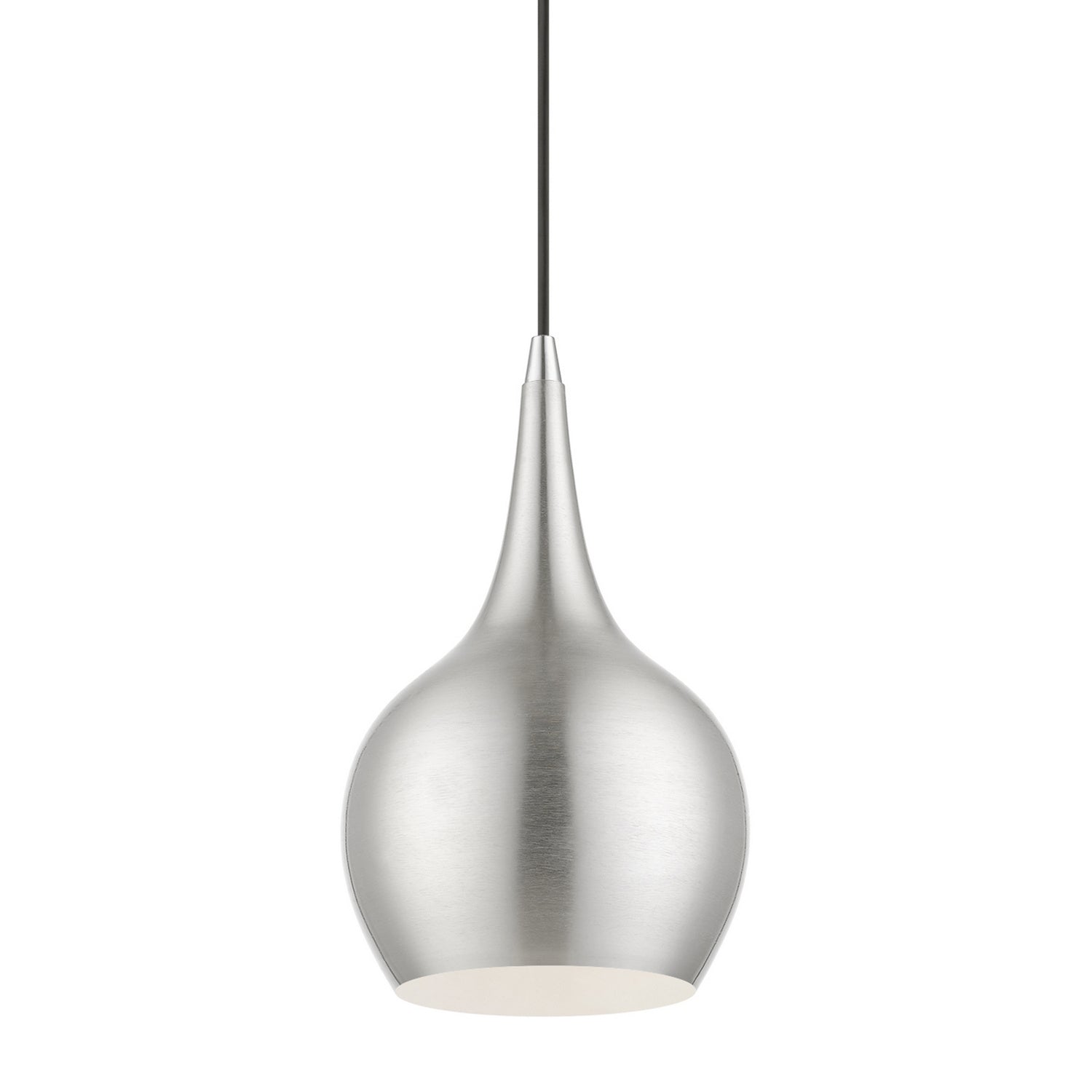Livex Lighting - 49016-91 - One Light Mini Pendant - Andes - Brushed Nickel w/Polished Chrome