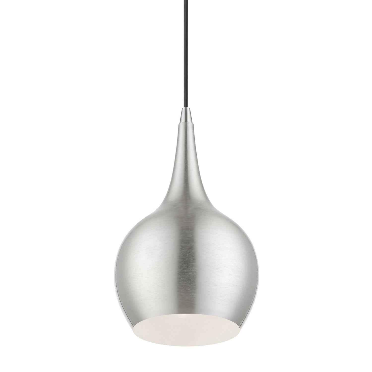 Livex Lighting - 49016-91 - One Light Mini Pendant - Andes - Brushed Nickel w/Polished Chrome