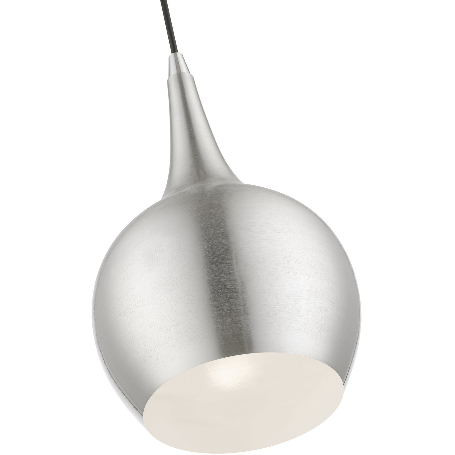 Livex Lighting - 49016-91 - One Light Mini Pendant - Andes - Brushed Nickel w/Polished Chrome