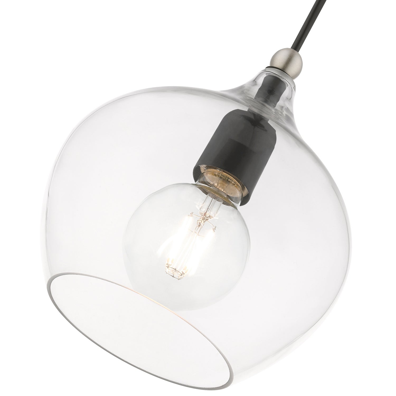 Livex Lighting - 49088-04 - One Light Pendant - Aldrich - Black w/Brushed Nickel