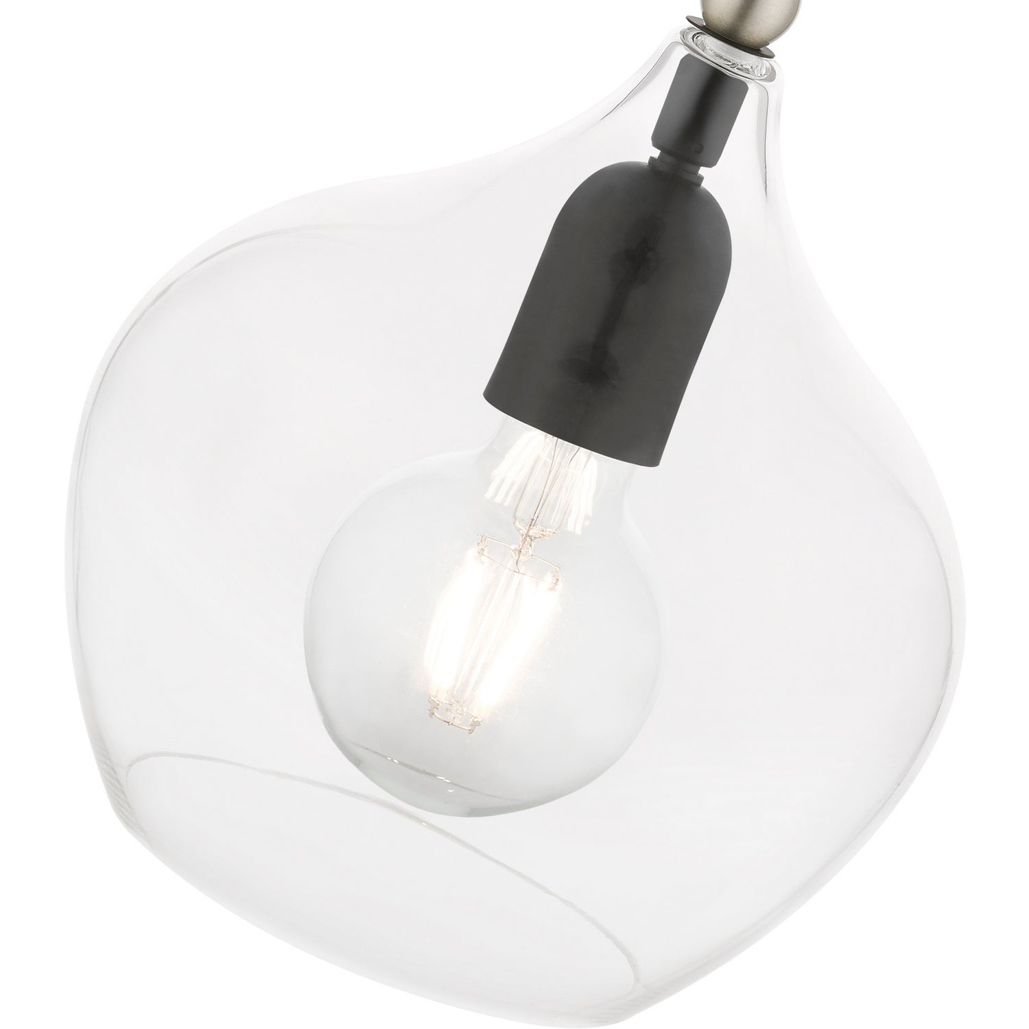 Livex Lighting - 49088-04 - One Light Pendant - Aldrich - Black w/Brushed Nickel