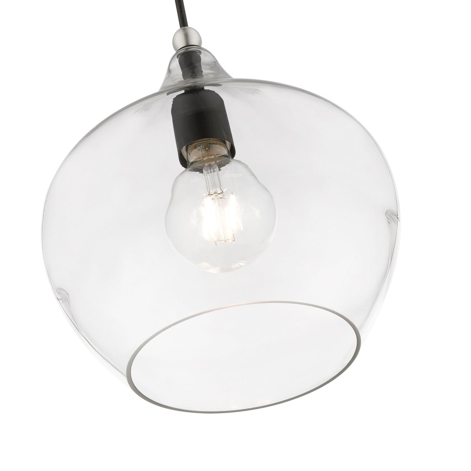 Livex Lighting - 49093-04 - One Light Pendant - Aldrich - Black w/Brushed Nickel