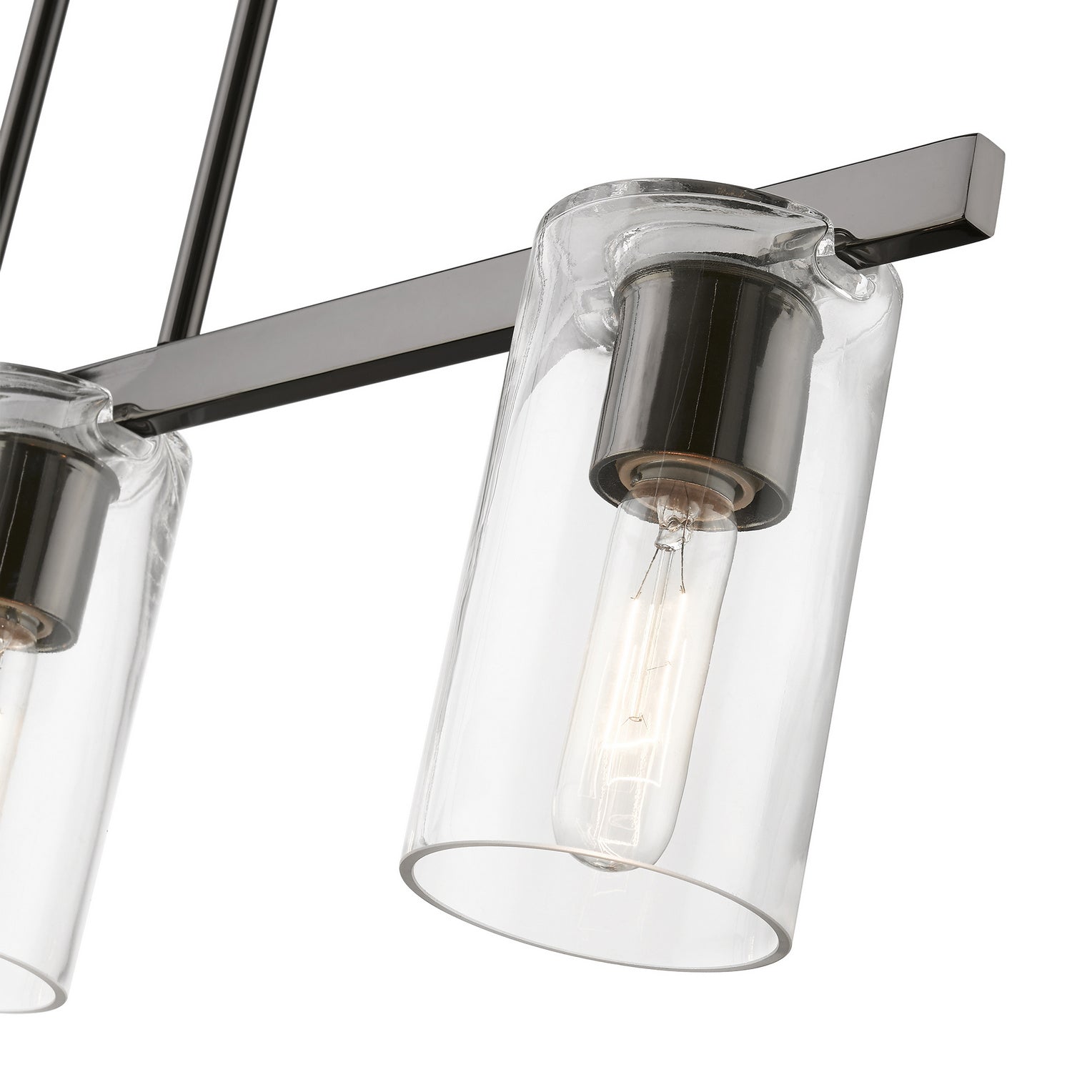 Livex Lighting - 49273-46 - Three Light Linear Chandelier - Clarion - Black Chrome