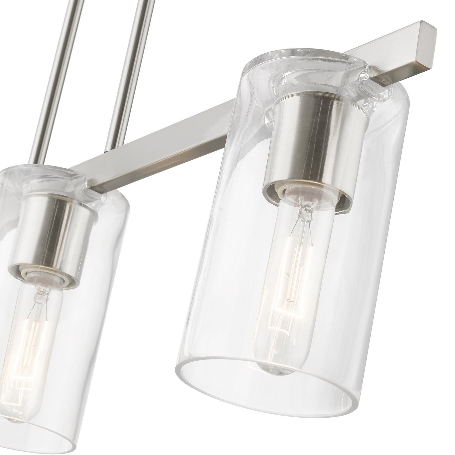 Livex Lighting - 49273-91 - Three Light Linear Chandelier - Clarion - Brushed Nickel