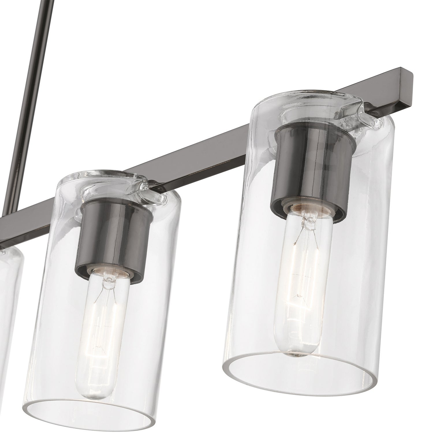 Livex Lighting - 49275-46 - Five Light Linear Chandelier - Clarion - Black Chrome