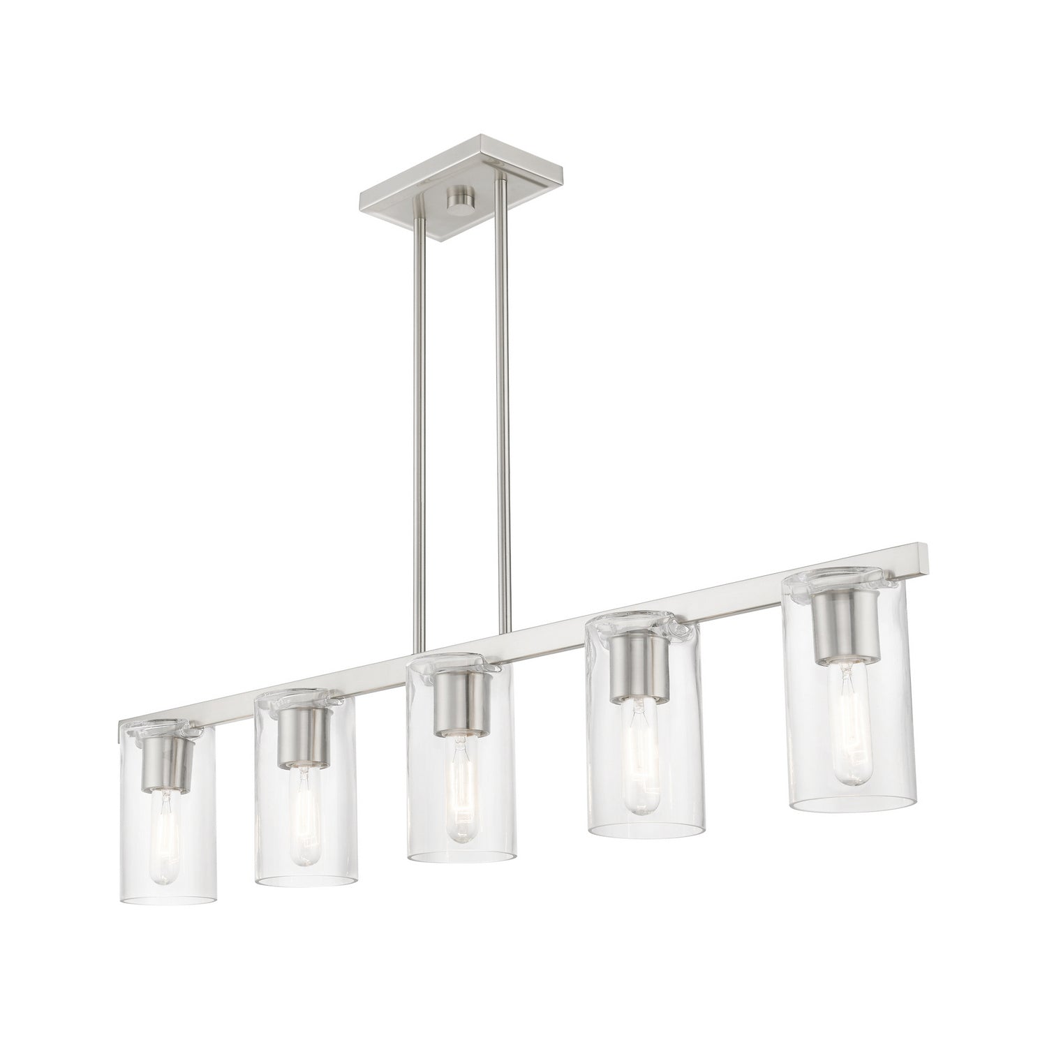 Livex Lighting - 49275-91 - Five Light Linear Chandelier - Clarion - Brushed Nickel