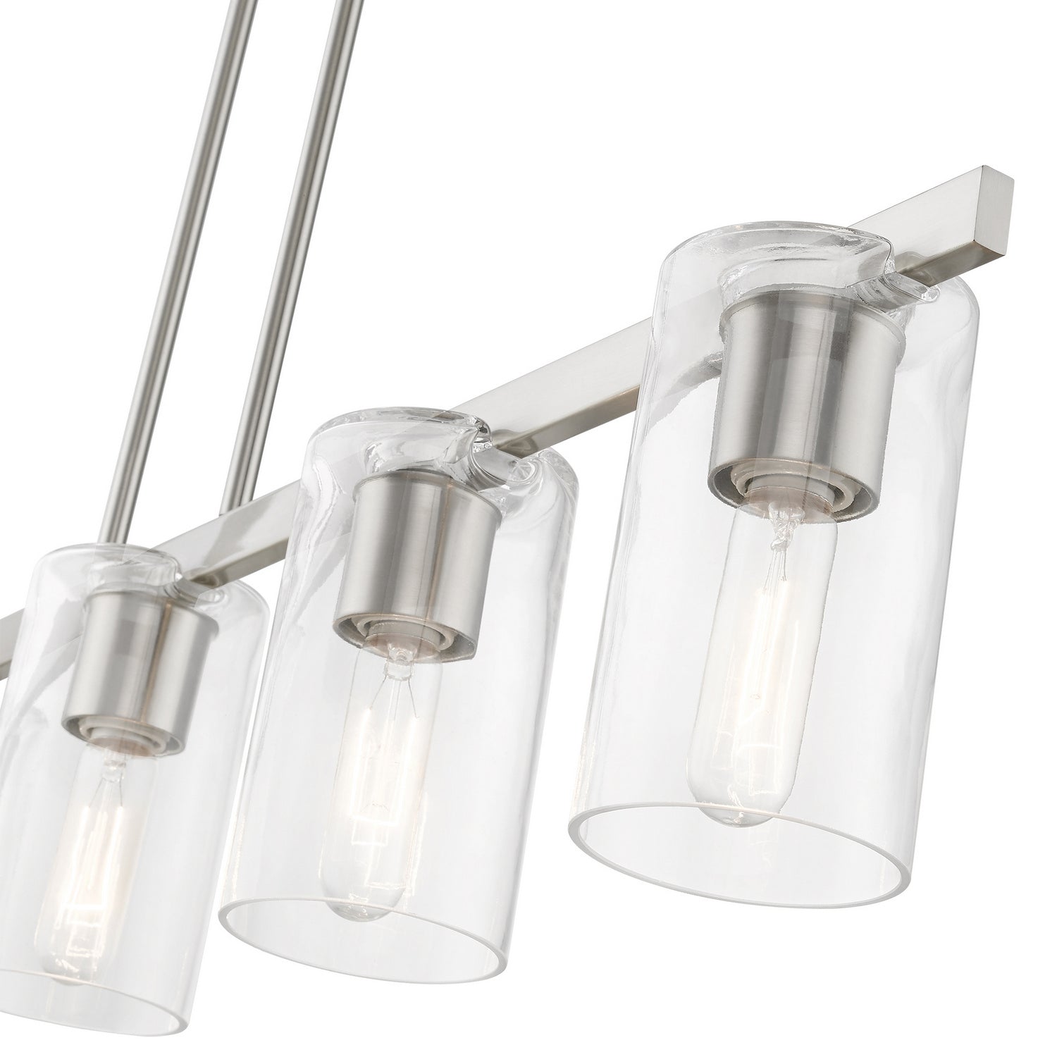 Livex Lighting - 49275-91 - Five Light Linear Chandelier - Clarion - Brushed Nickel