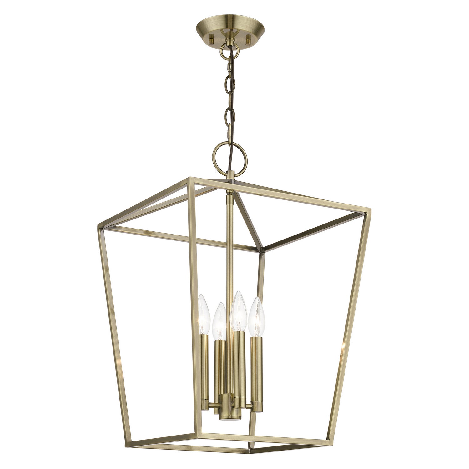 Livex Lighting - 49434-01 - Four Light Chandelier - Devone - Antique Brass