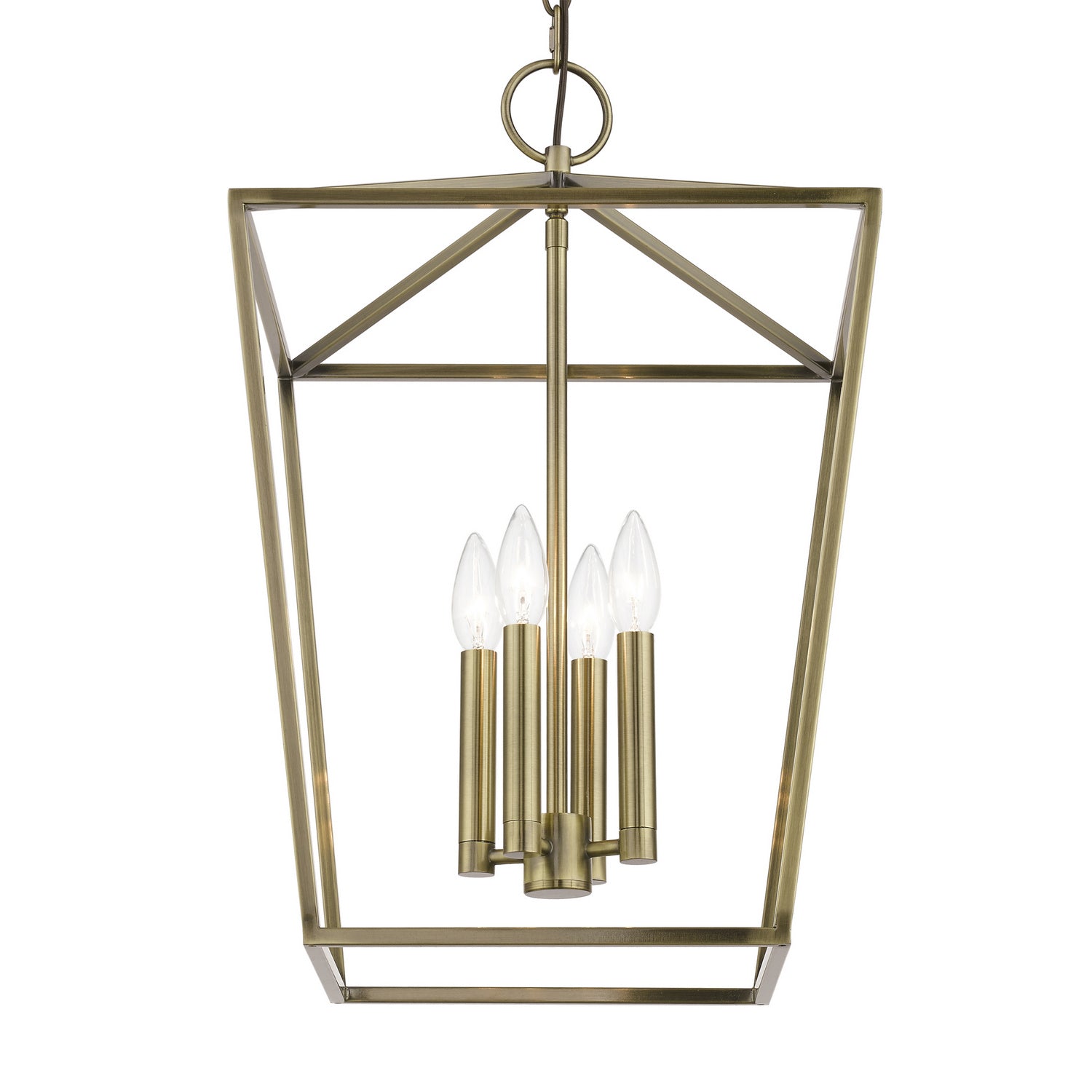 Livex Lighting - 49434-01 - Four Light Chandelier - Devone - Antique Brass