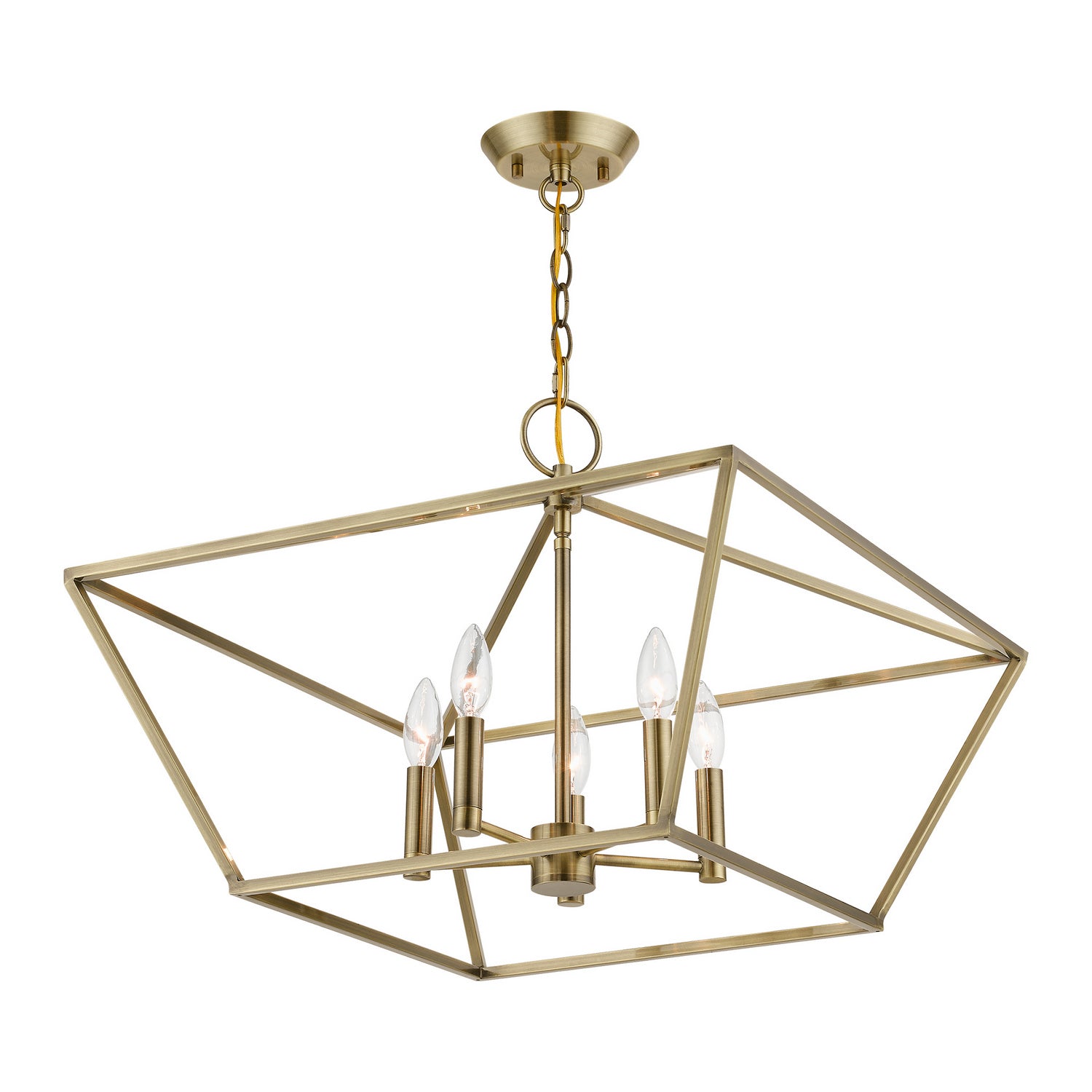 Livex Lighting - 49435-01 - Five Light Chandelier - Devone - Antique Brass