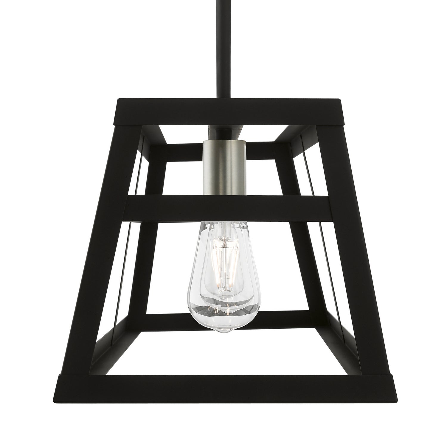 Livex Lighting - 49563-04 - Three Light Linear Chandelier - Schofield - Black w/Brushed Nickel