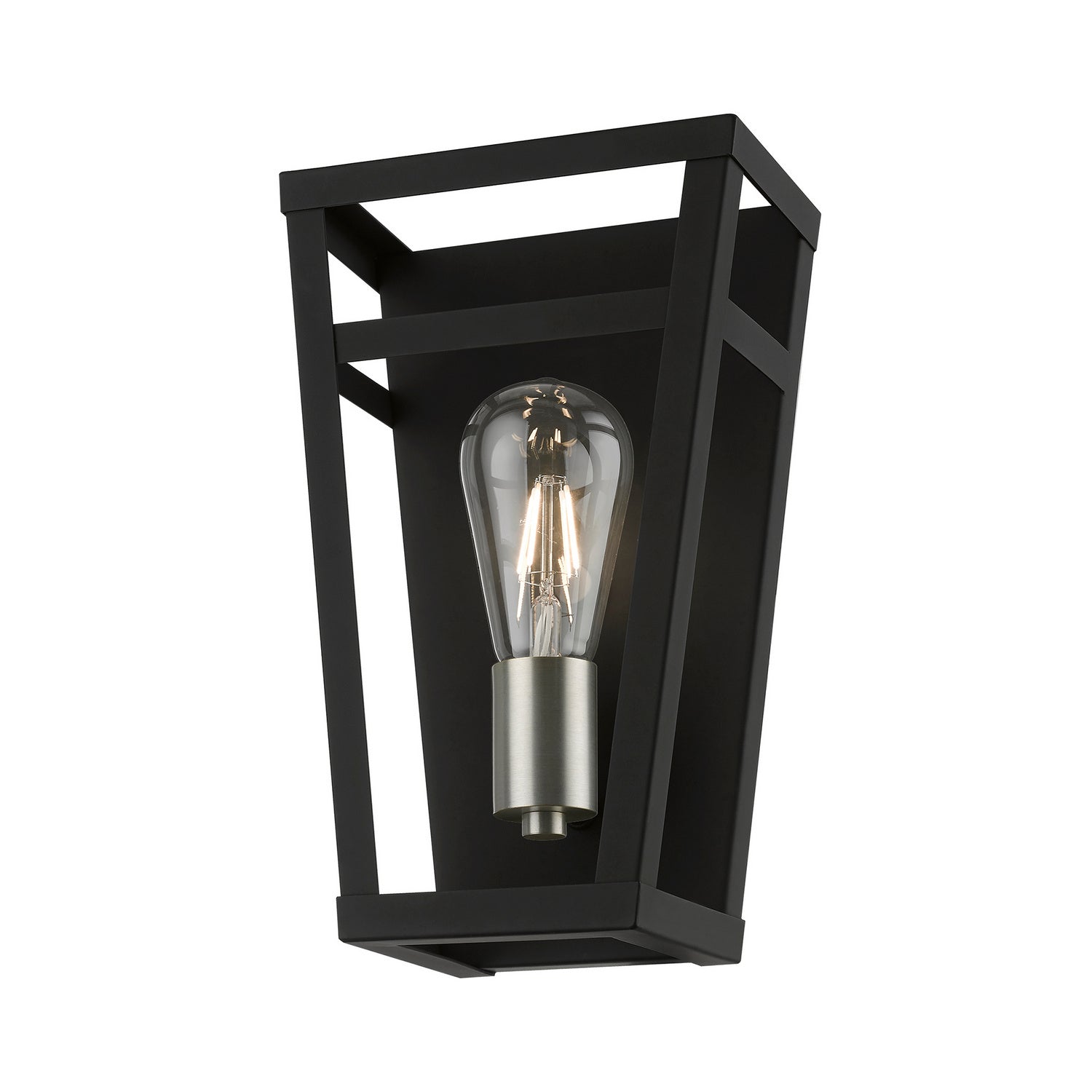 Livex Lighting - 49567-04 - One Light Wall Sconce - Schofield - Black w/Brushed Nickel
