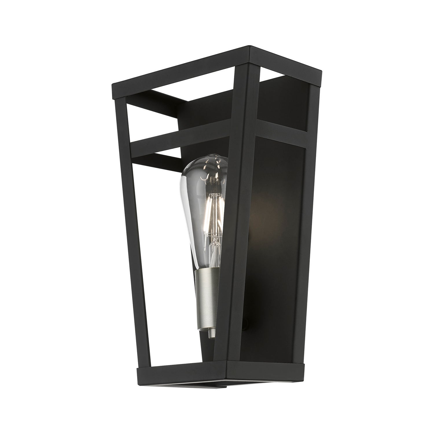 Livex Lighting - 49567-04 - One Light Wall Sconce - Schofield - Black w/Brushed Nickel