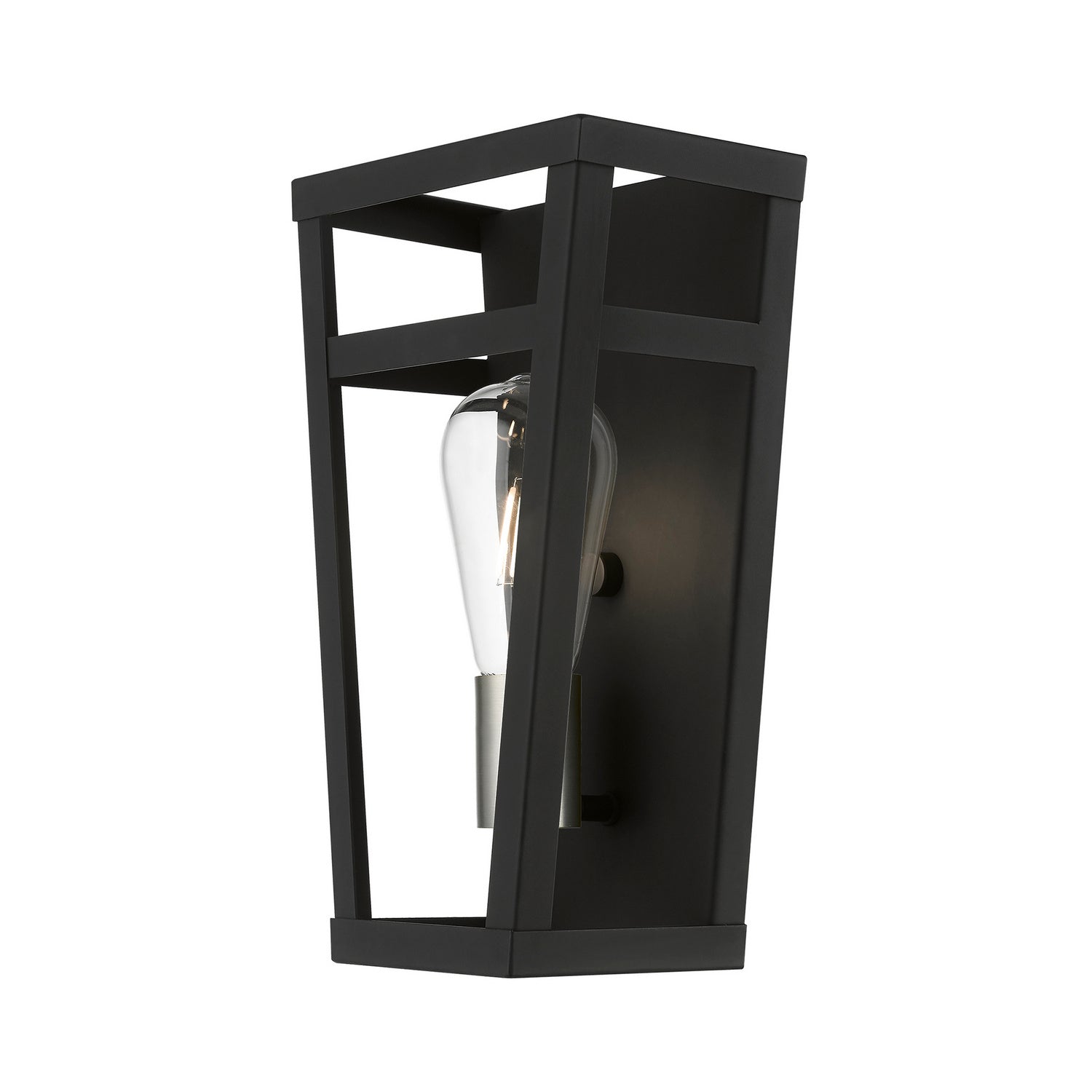 Livex Lighting - 49567-04 - One Light Wall Sconce - Schofield - Black w/Brushed Nickel