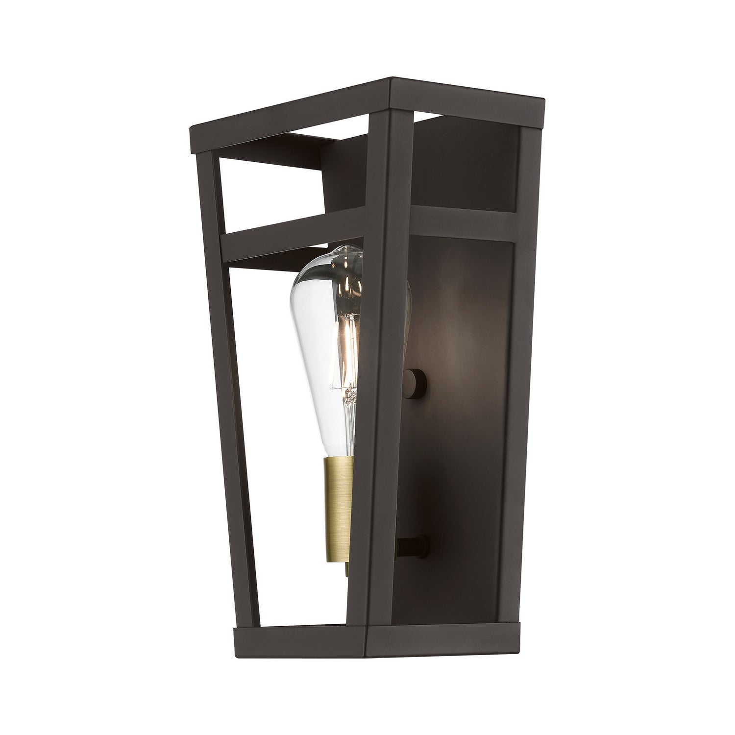 Livex Lighting - 49567-07 - One Light Wall Sconce - Schofield - Bronze w/Antique Brass