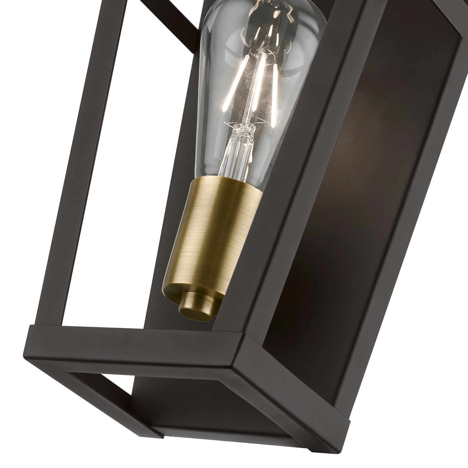 Livex Lighting - 49567-07 - One Light Wall Sconce - Schofield - Bronze w/Antique Brass