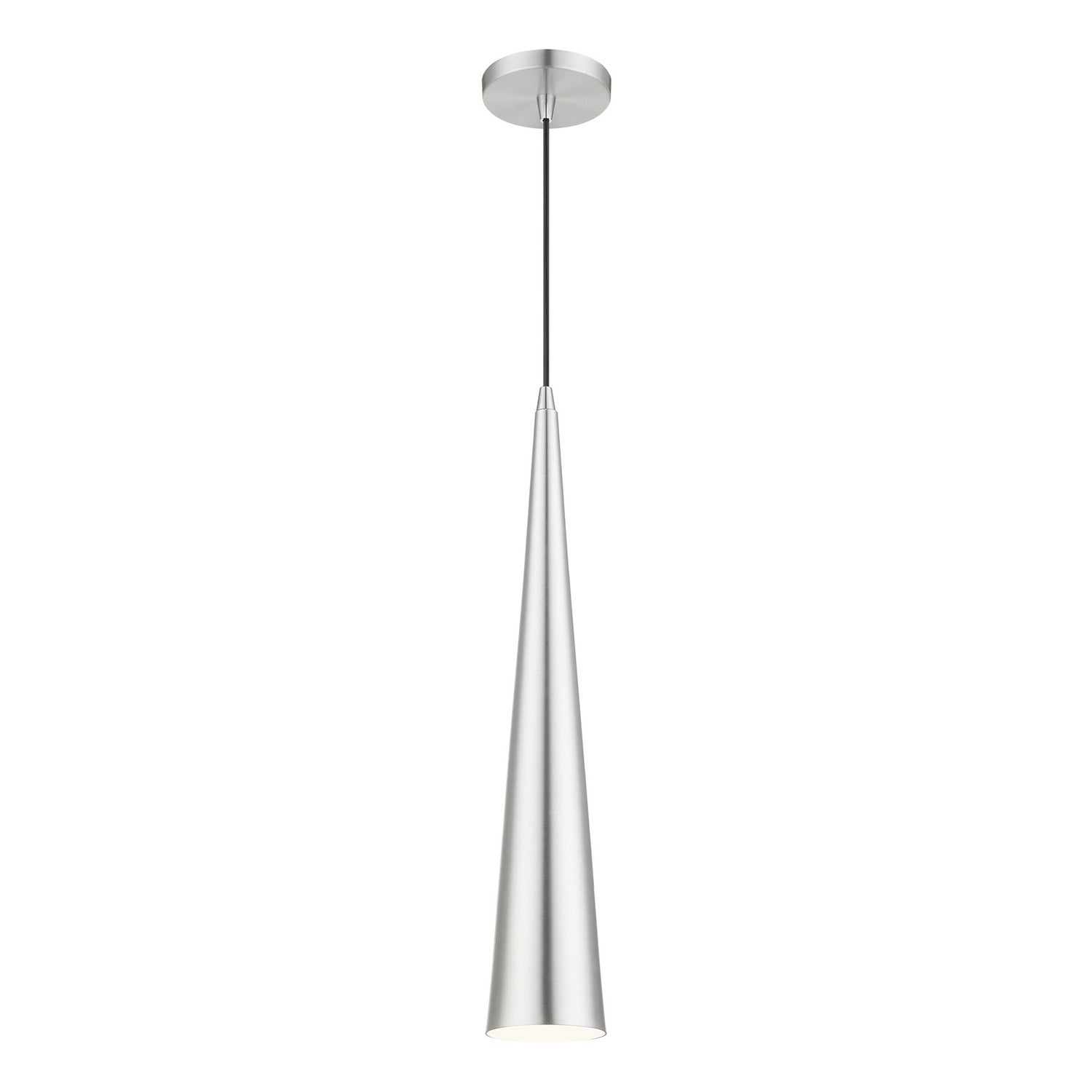 Livex Lighting - 49631-66 - One Light Pendant - Noho - Brushed Aluminum w/Polished Chrome