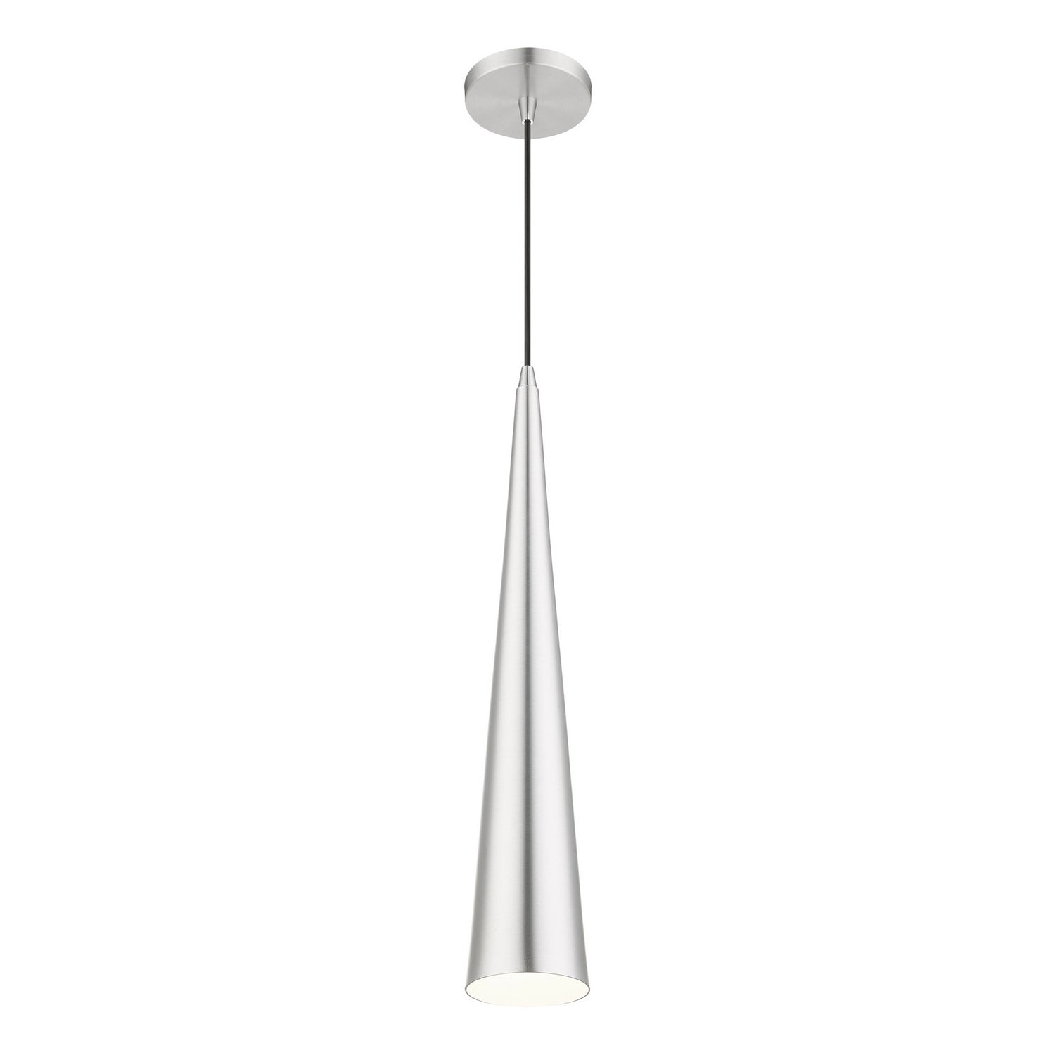 Livex Lighting - 49631-66 - One Light Pendant - Noho - Brushed Aluminum w/Polished Chrome