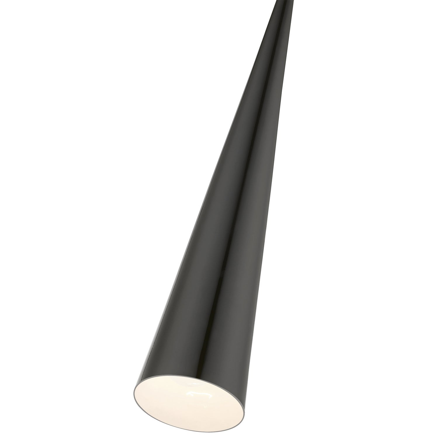 Livex Lighting - 49631-68 - One Light Pendant - Noho - Shiny Black w/Polished Chrome
