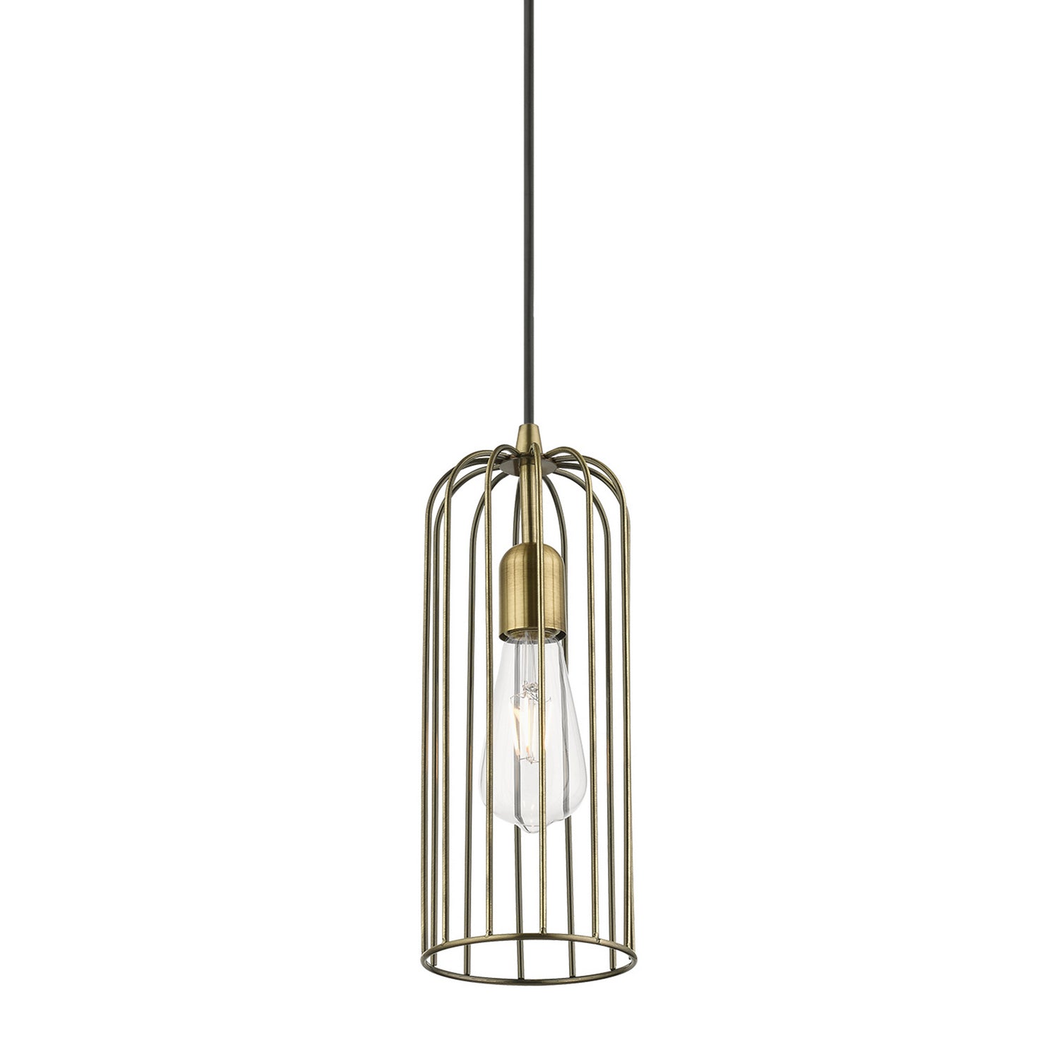 Livex Lighting - 49713-01 - One Light Pendant - Glenbrook - Antique Brass