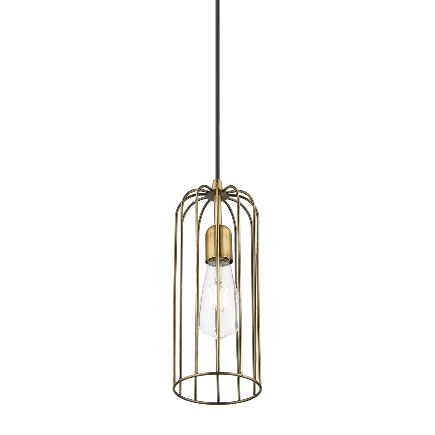 Livex Lighting - 49713-01 - One Light Pendant - Glenbrook - Antique Brass