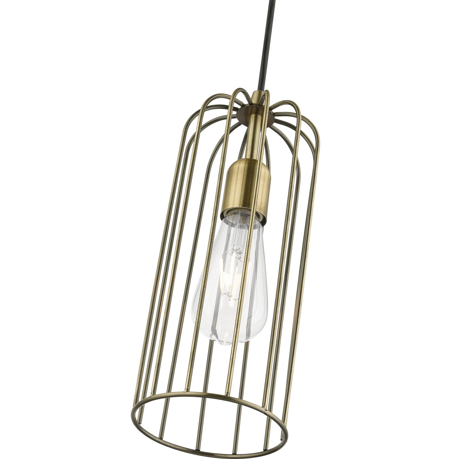 Livex Lighting - 49713-01 - One Light Pendant - Glenbrook - Antique Brass