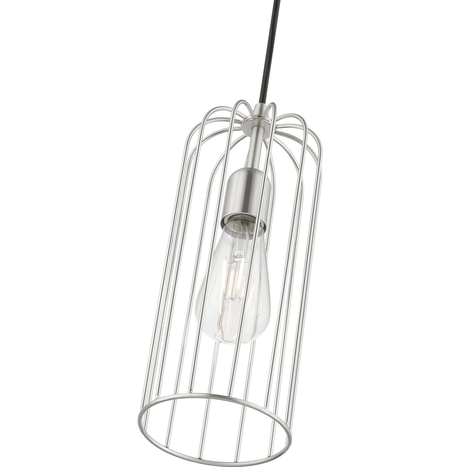 Livex Lighting - 49713-91 - One Light Pendant - Glenbrook - Brushed Nickel