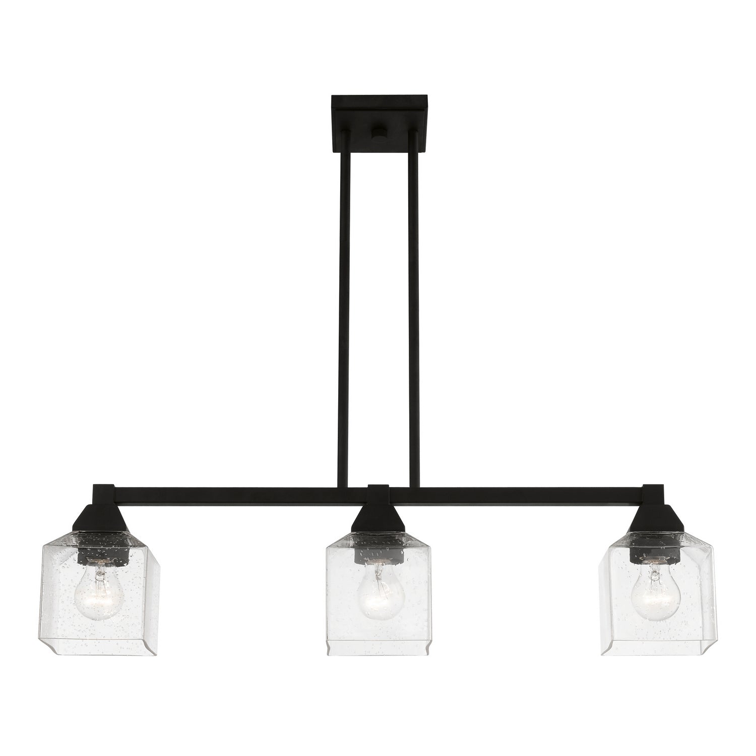Livex Lighting - 49763-04 - Three Light Linear Chandelier - Aragon - Black