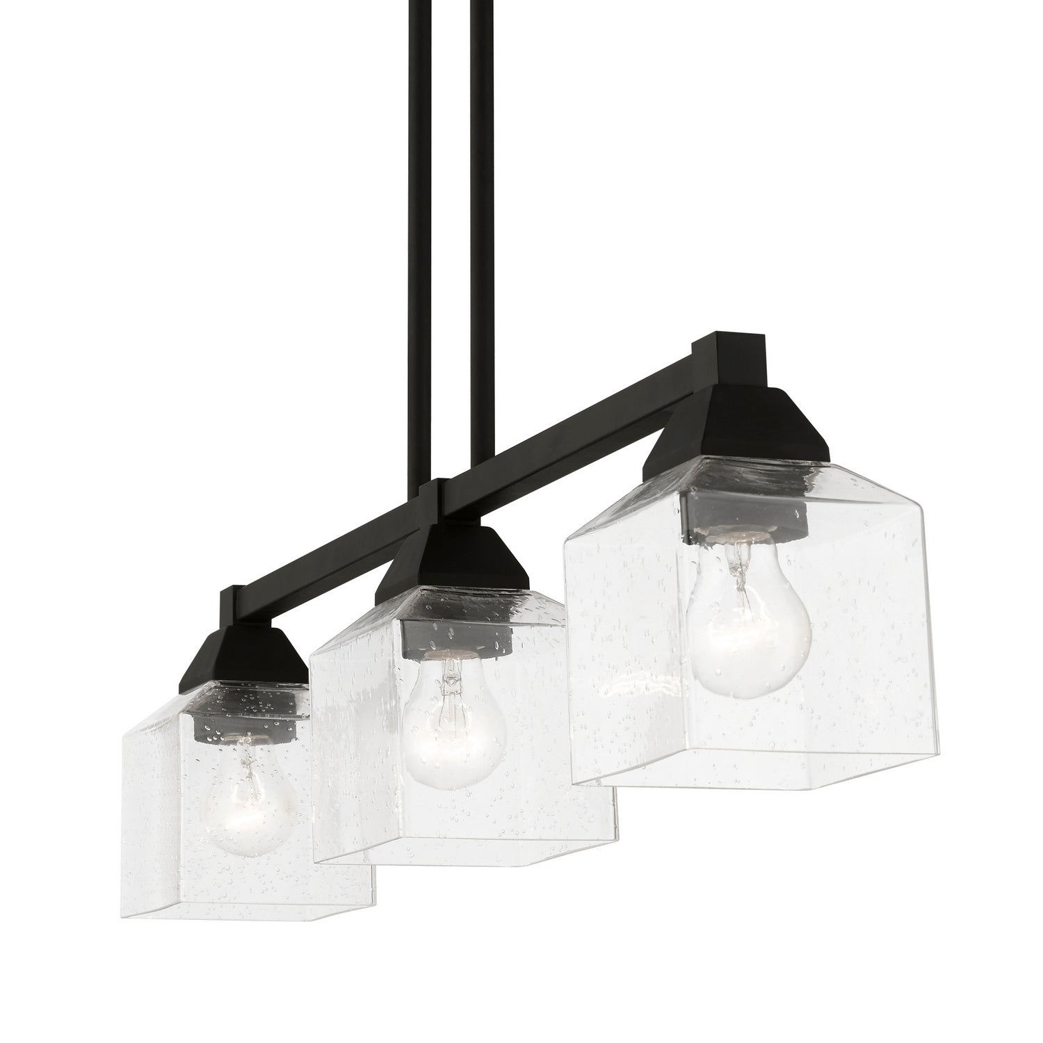 Livex Lighting - 49763-04 - Three Light Linear Chandelier - Aragon - Black