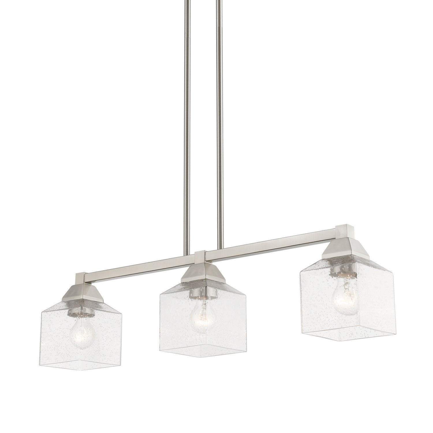 Livex Lighting - 49763-91 - Three Light Linear Chandelier - Aragon - Brushed Nickel