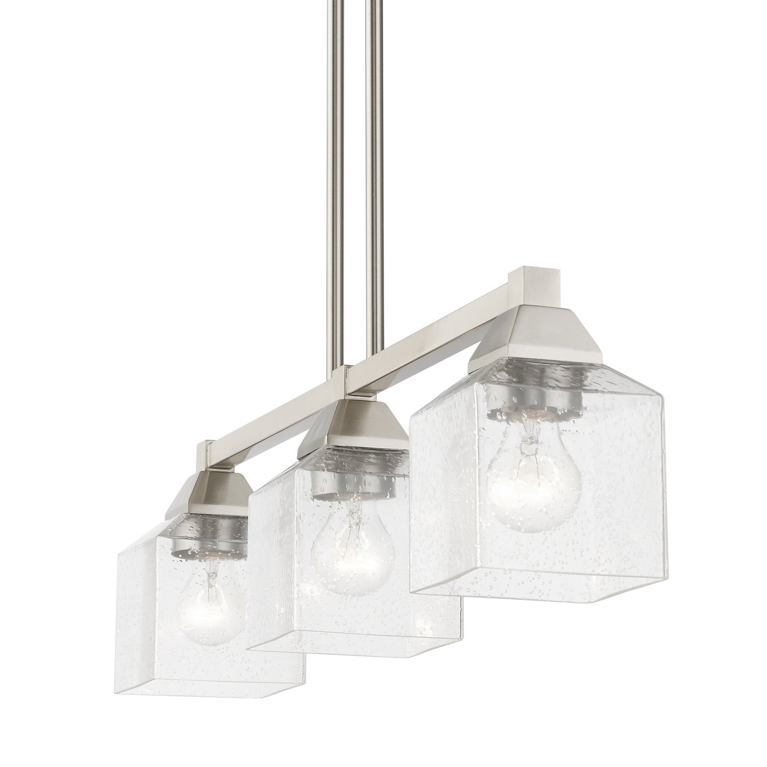 Livex Lighting - 49763-91 - Three Light Linear Chandelier - Aragon - Brushed Nickel