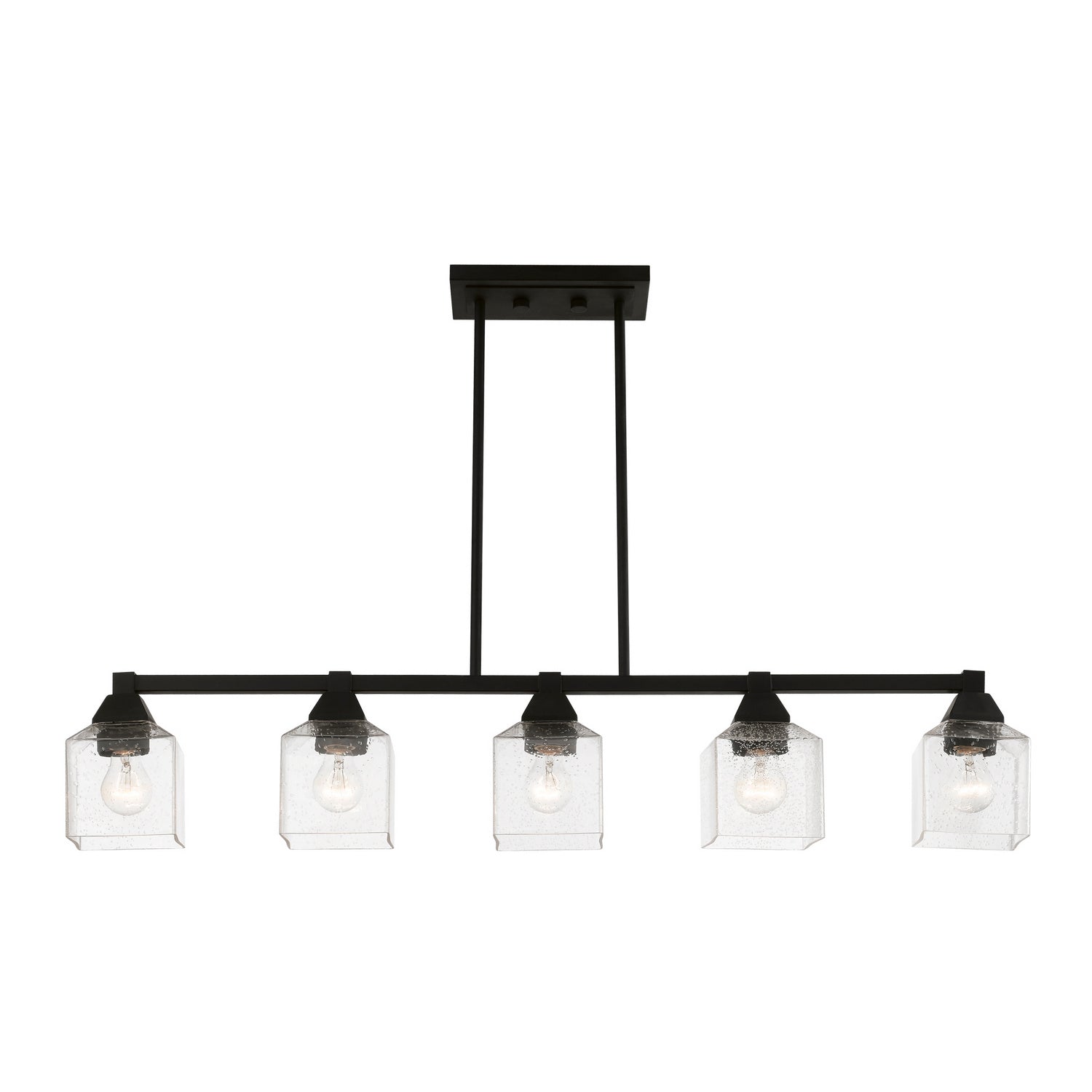 Livex Lighting - 49765-04 - Five Light Linear Chandelier - Aragon - Black