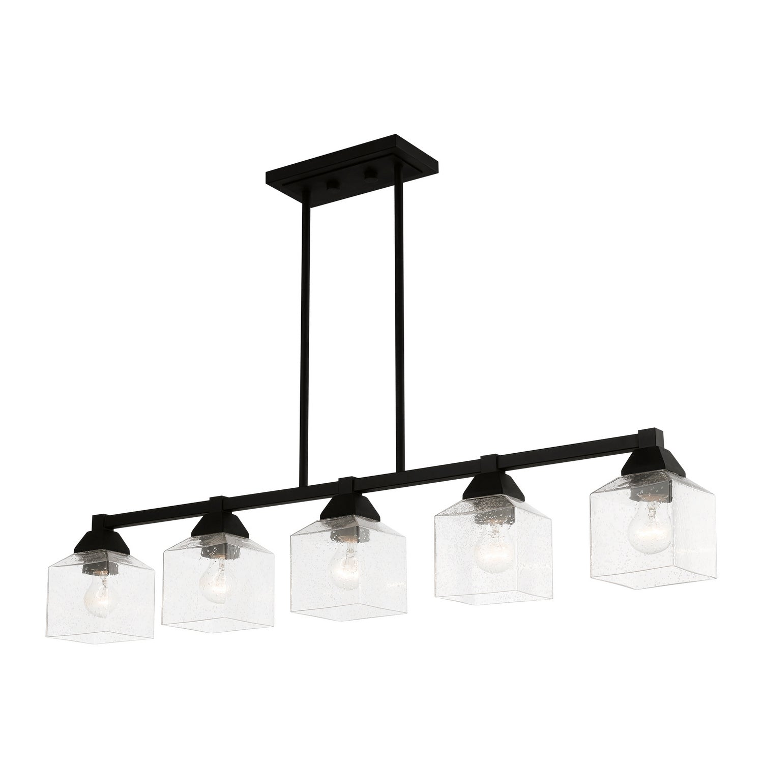 Livex Lighting - 49765-04 - Five Light Linear Chandelier - Aragon - Black