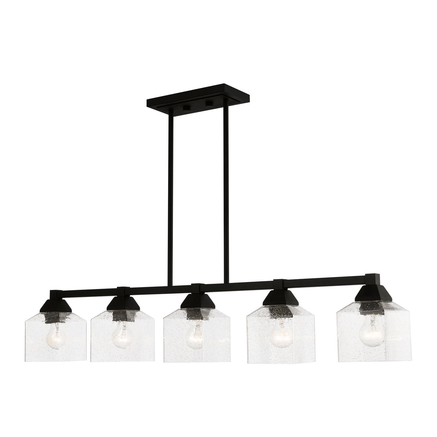 Livex Lighting - 49765-04 - Five Light Linear Chandelier - Aragon - Black
