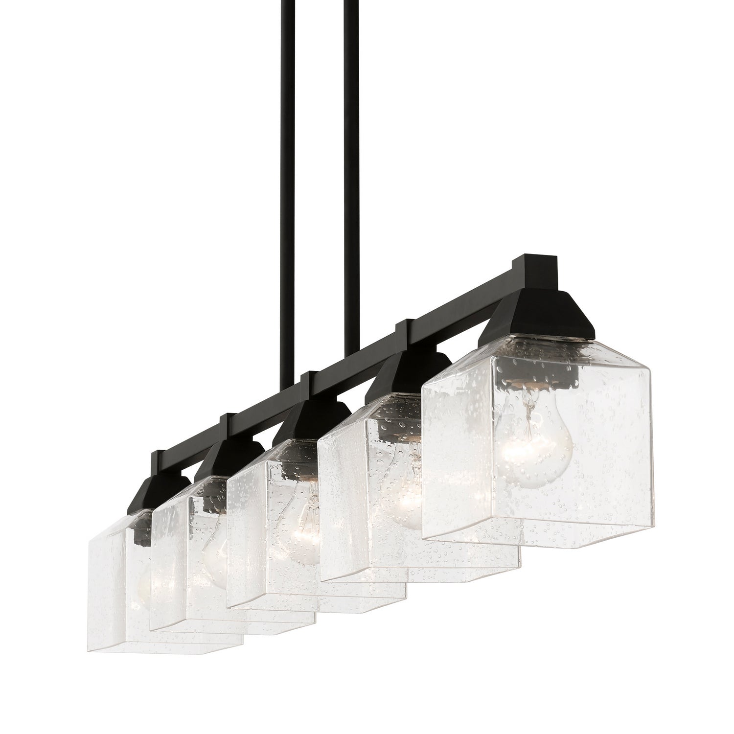 Livex Lighting - 49765-04 - Five Light Linear Chandelier - Aragon - Black