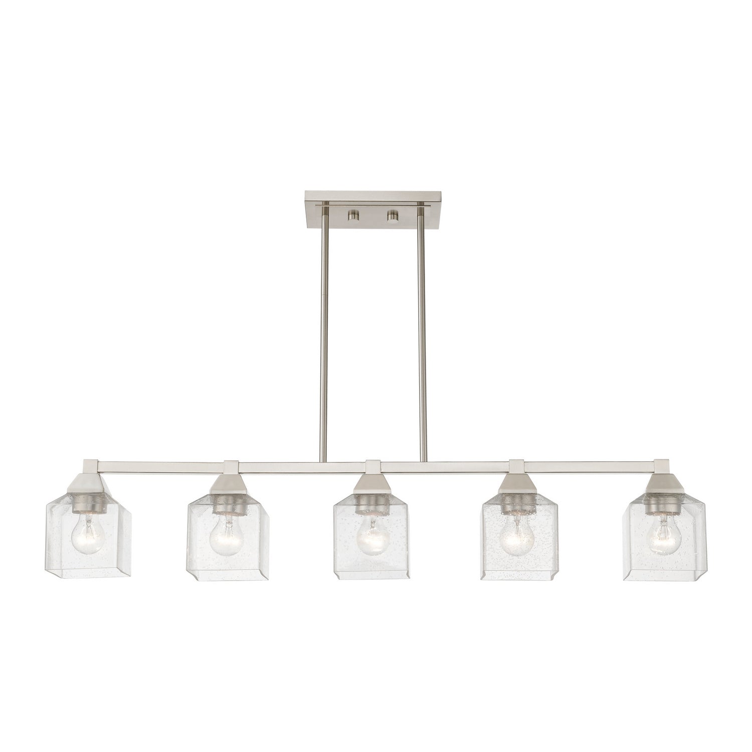 Livex Lighting - 49765-91 - Five Light Linear Chandelier - Aragon - Brushed Nickel