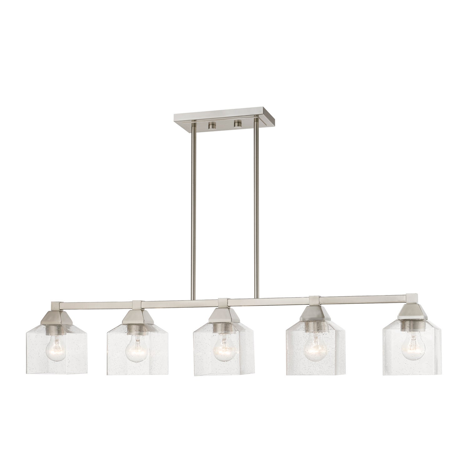 Livex Lighting - 49765-91 - Five Light Linear Chandelier - Aragon - Brushed Nickel