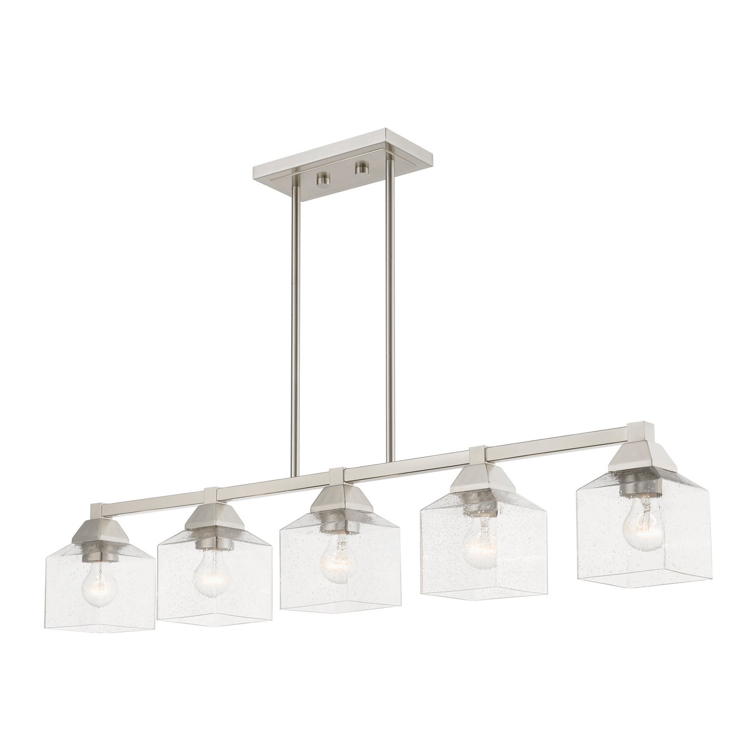Livex Lighting - 49765-91 - Five Light Linear Chandelier - Aragon - Brushed Nickel