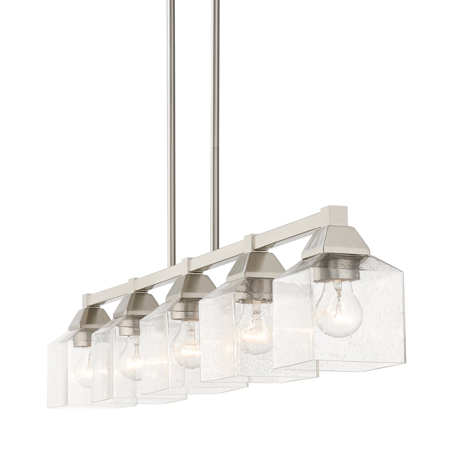 Livex Lighting - 49765-91 - Five Light Linear Chandelier - Aragon - Brushed Nickel
