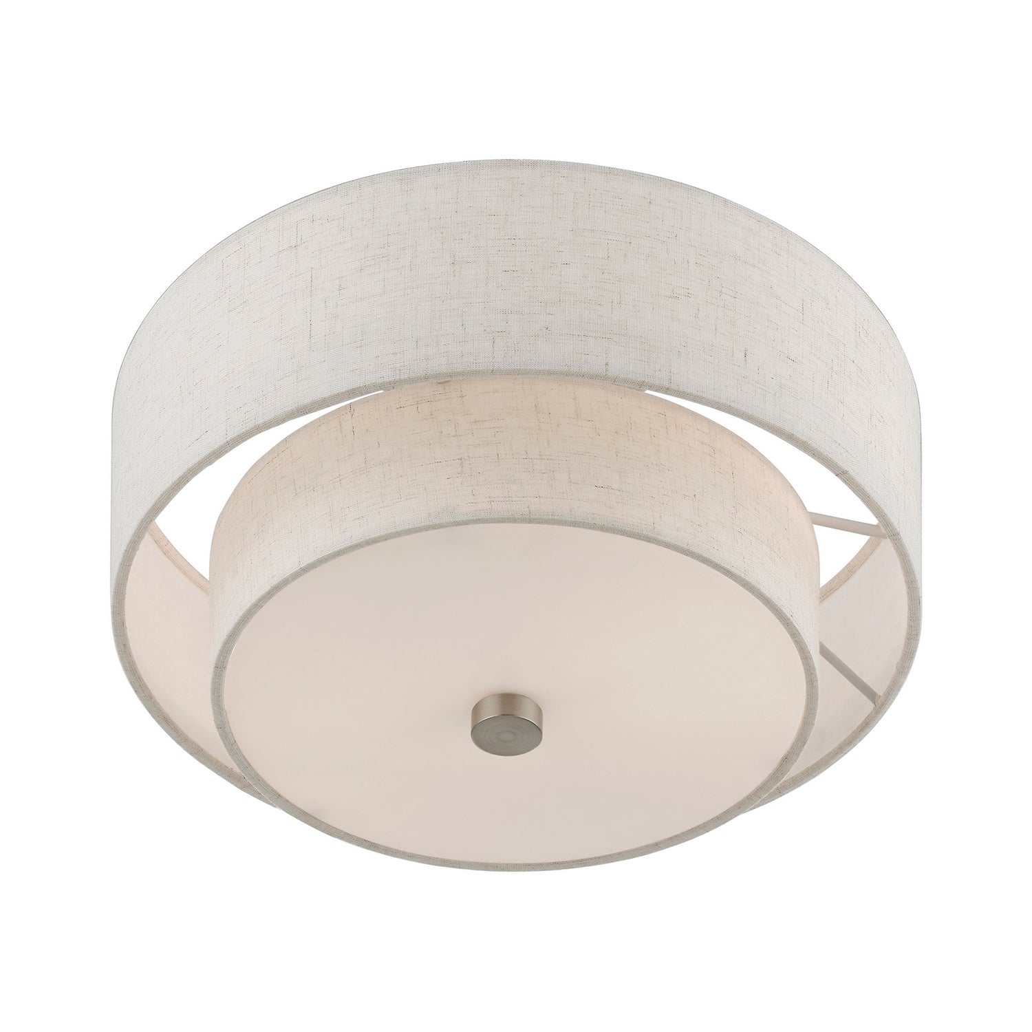 Livex Lighting - 51082-91 - Two Light Semi-Flush Mount - Meridian - Brushed Nickel