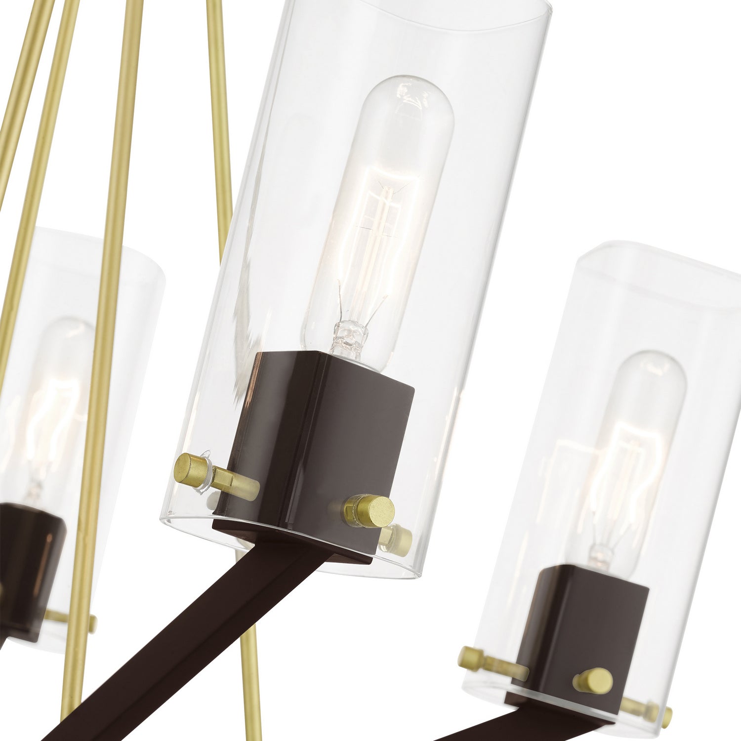 Livex Lighting - 51165-12 - Five Light Chandelier - Beckett - Satin Brass & Bronze