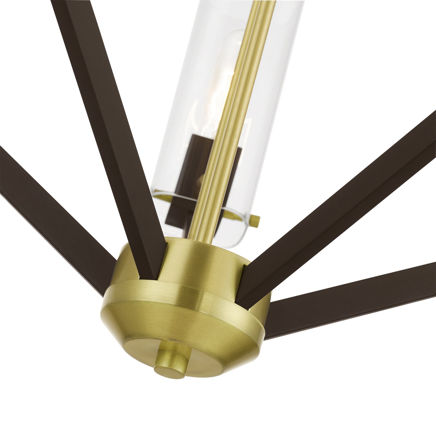 Livex Lighting - 51165-12 - Five Light Chandelier - Beckett - Satin Brass & Bronze