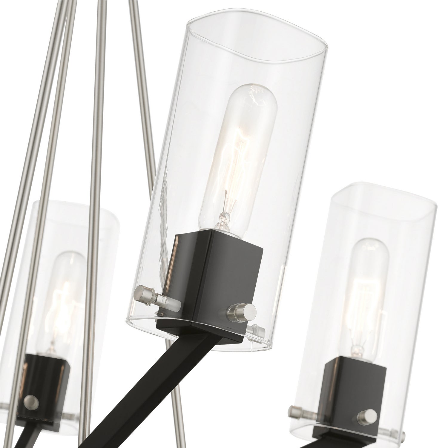 Livex Lighting - 51165-91 - Five Light Chandelier - Beckett - Brushed Nickel & Black