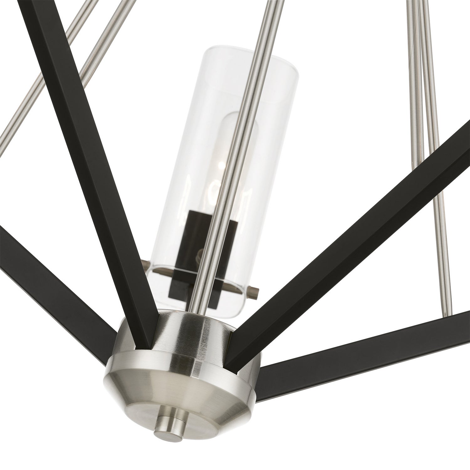 Livex Lighting - 51165-91 - Five Light Chandelier - Beckett - Brushed Nickel & Black
