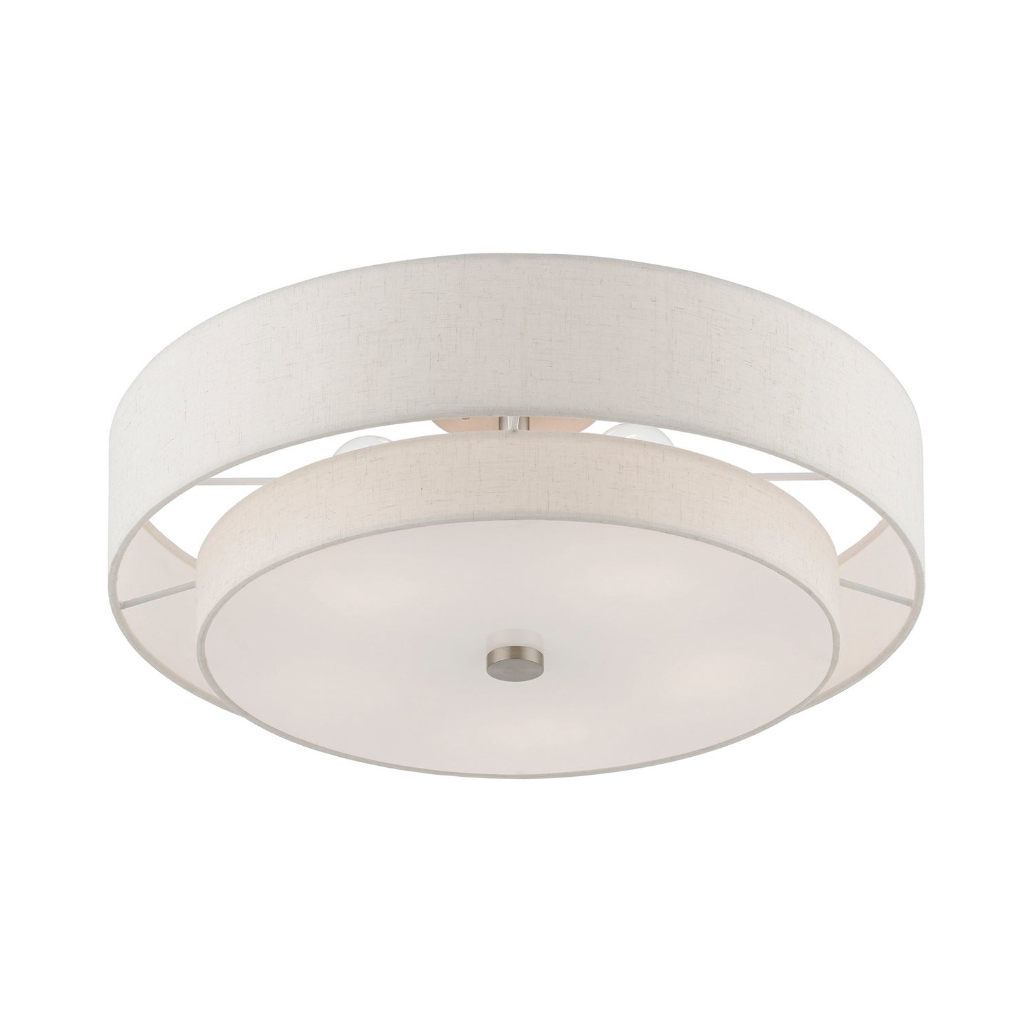 Livex Lighting - 52139-91 - Five Light Semi-Flush Mount - Meridian - Brushed Nickel